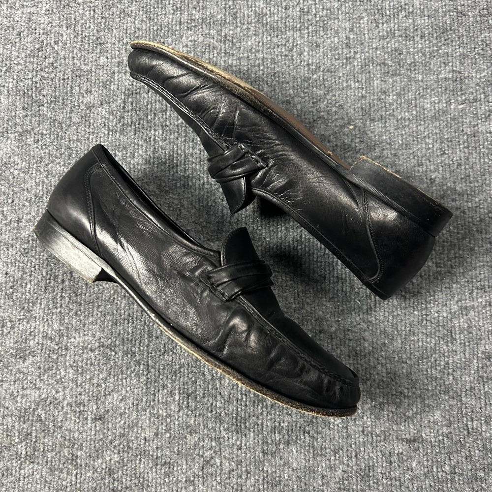 Allen Edmonds Loafer Shoes Mens Size 9.5 D Black Leather Dress Oxford Slip On